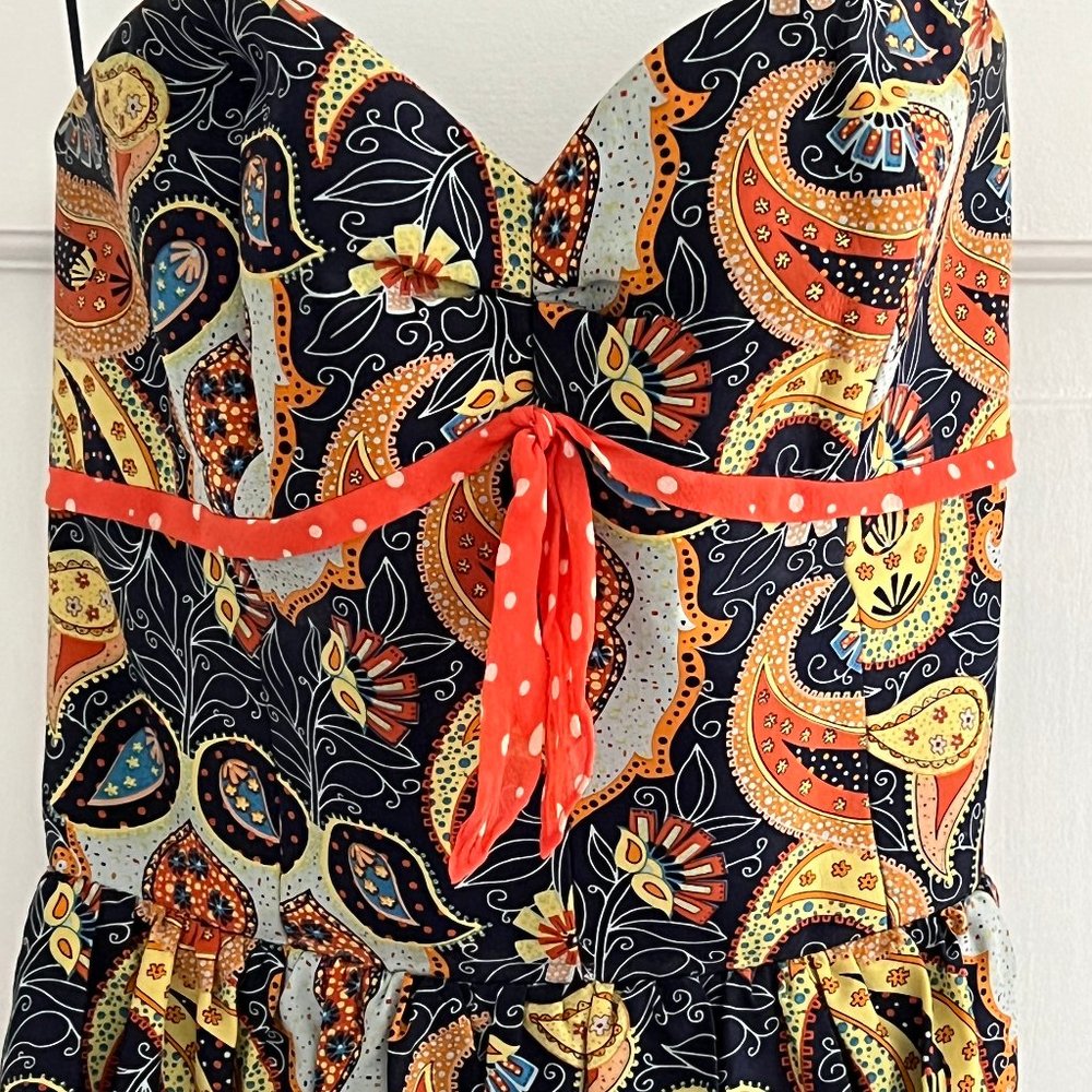 Sweetheart top paisley dress